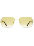 Cartier Eyewear square-frame rimless sunglasses - Gold