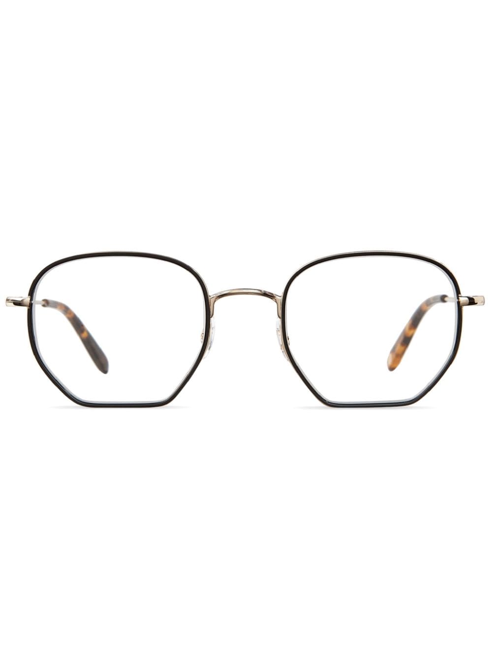 Garrett Leight Woodlawn Bio Tiger Eye-gold-spotted Tortoise In Braun