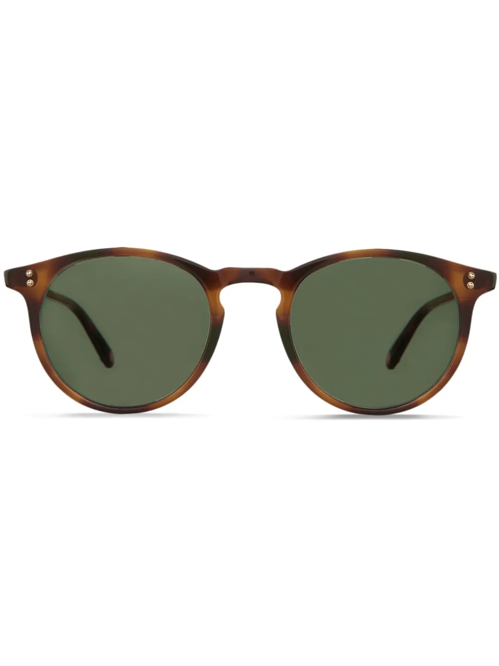 Garrett Leight Carlton zonnebril met rond montuur Bruin