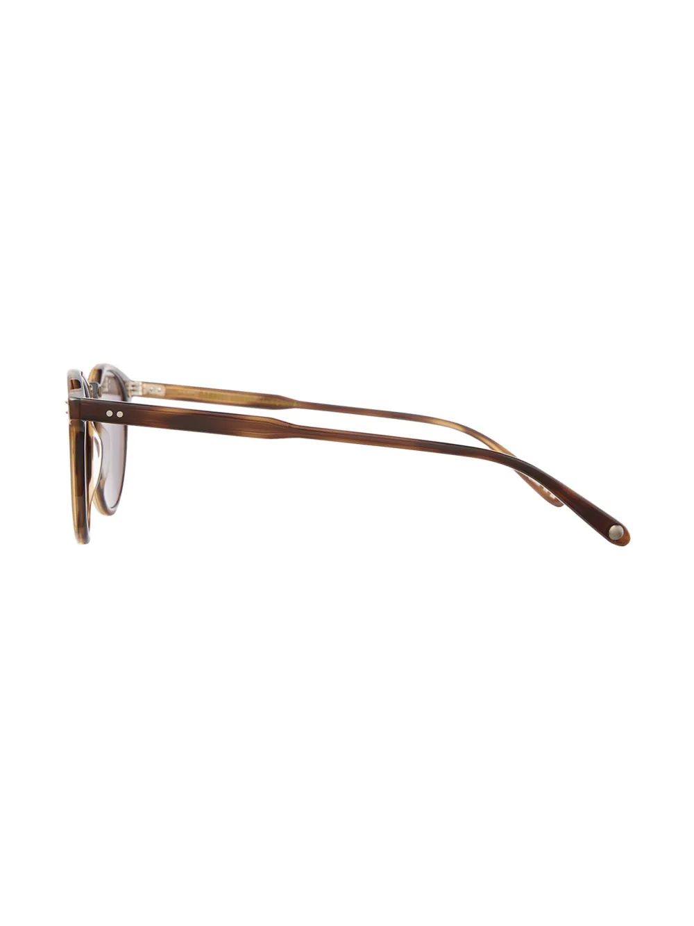 Garrett Leight Carlton zonnebril met rond montuur Bruin