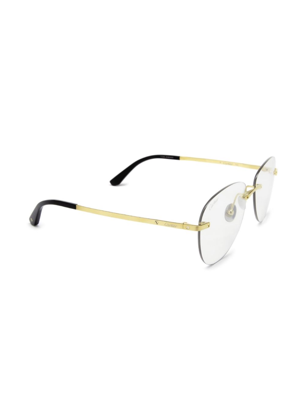 Cartier Eyewear Bril met piloten montuur - Goud