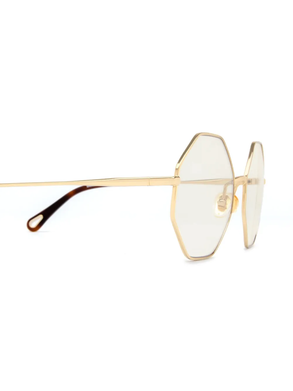 Chloé Eyewear Zonnebril met rond montuur Goud