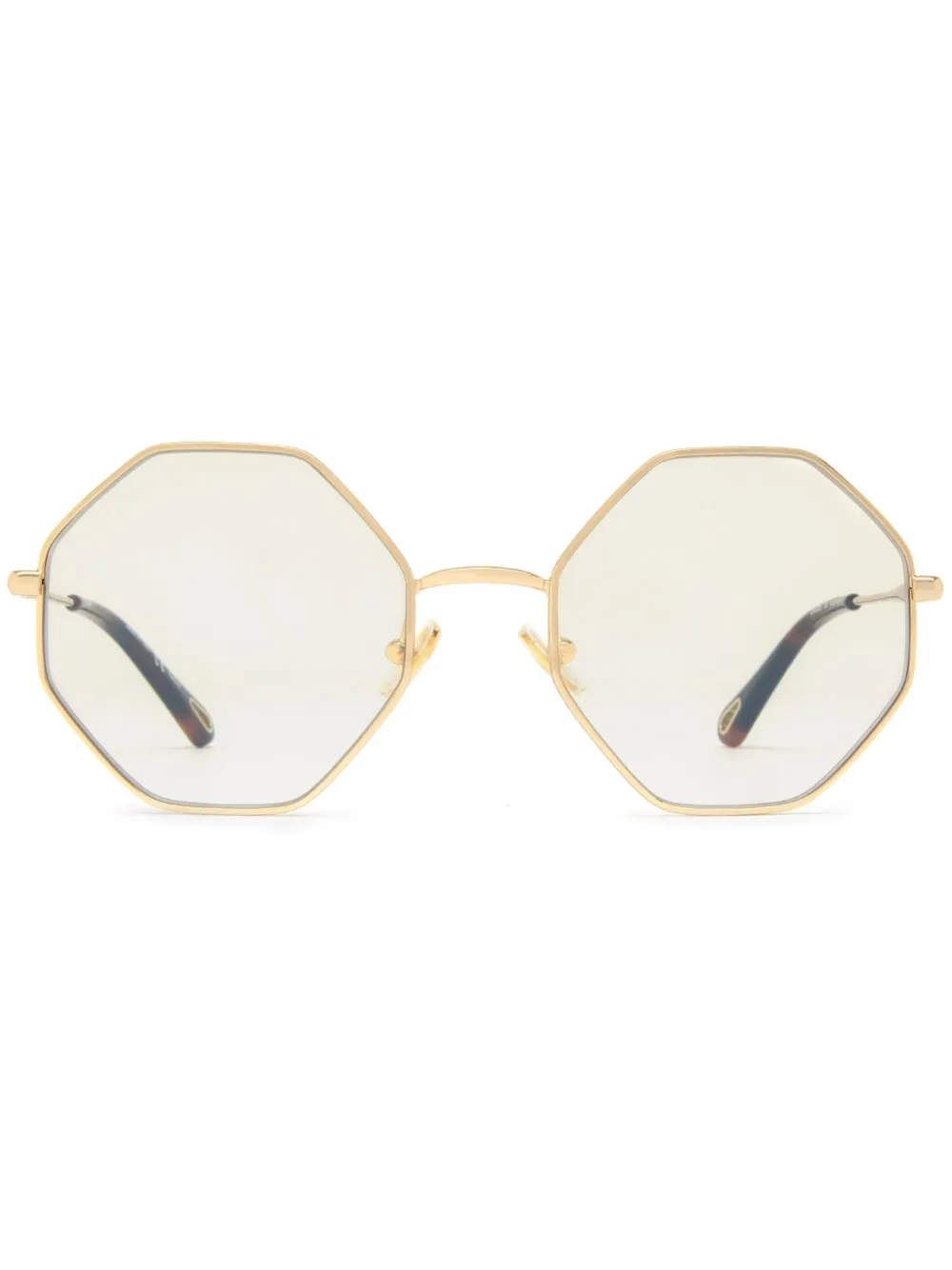 Chloé Eyewear Zonnebril met rond montuur Goud