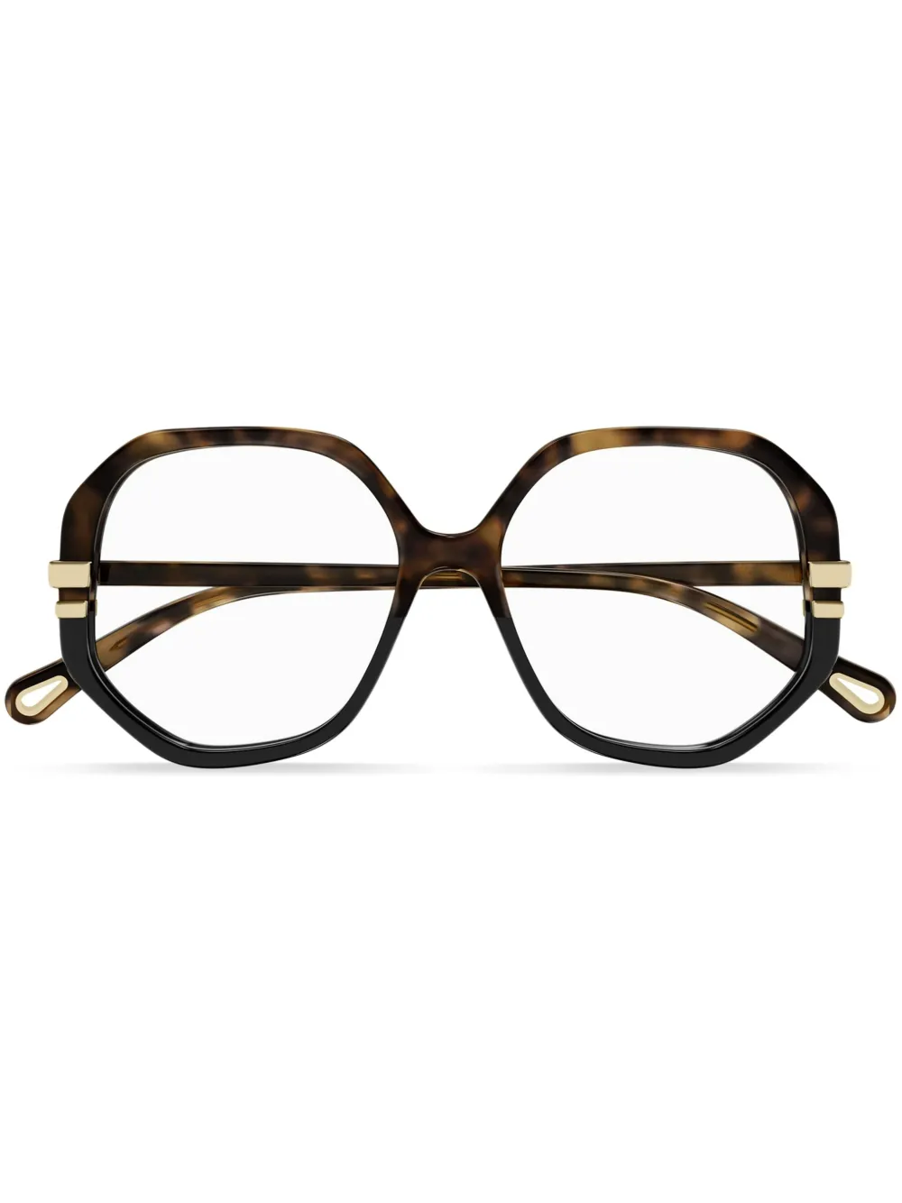 Chloé Eyewear Zonnebril met schildpadschild-design Bruin