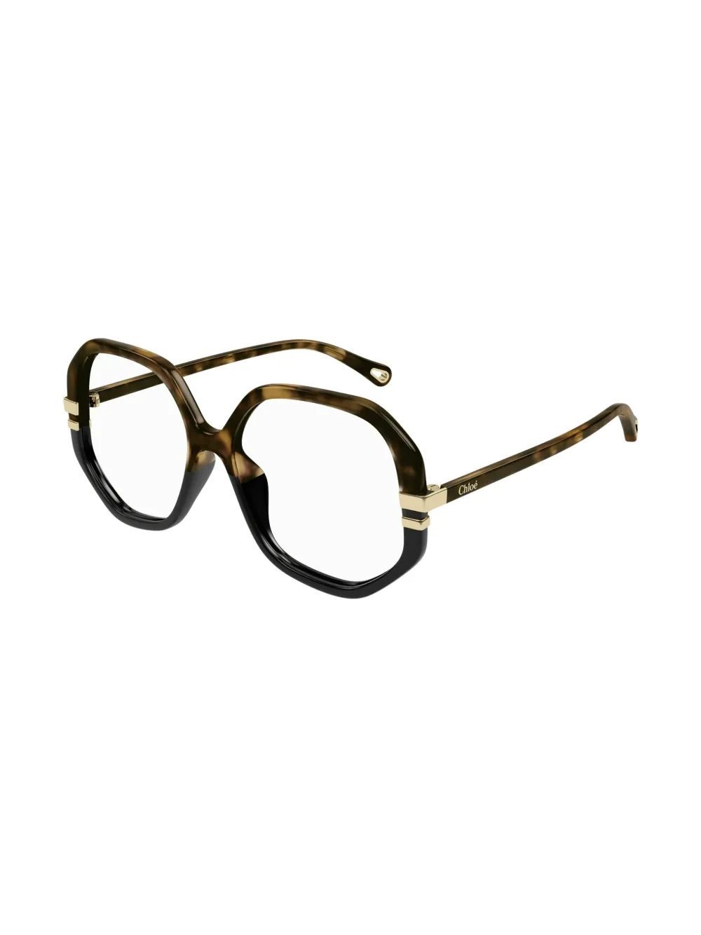 Chloé Eyewear Zonnebril met schildpadschild-design Bruin