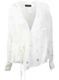 AMIRI star-print wrap blouse - White