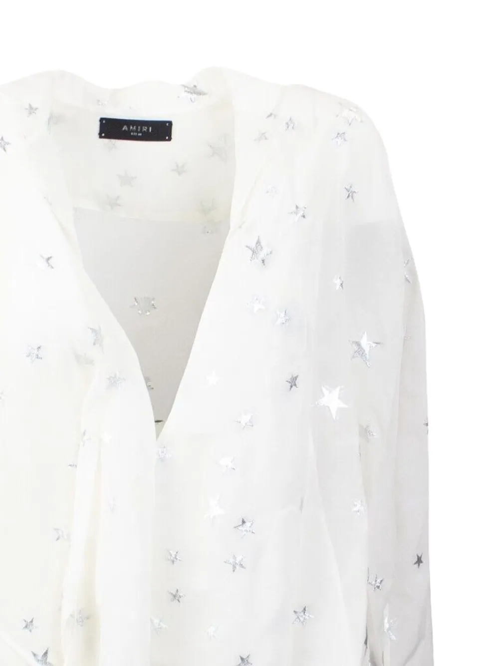 AMIRI Gewikkelde blouse met sterrenprint - Wit