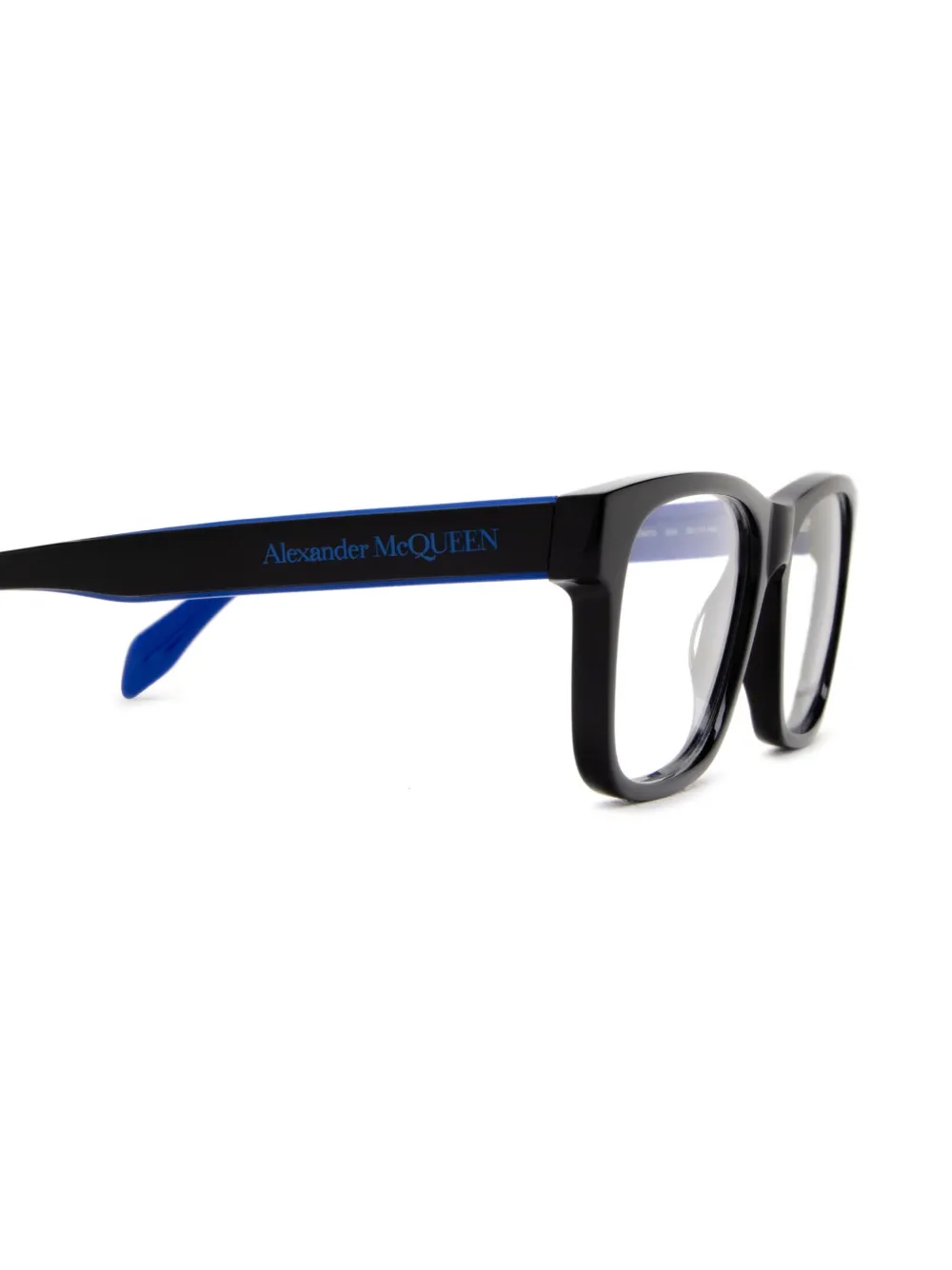 Alexander Mcqueen Rectangle-frame Glasses In Black