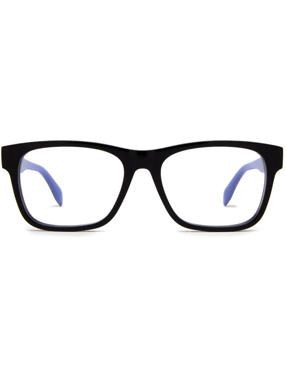 Alexander Mcqueen Rectangle-frame Glasses In Black