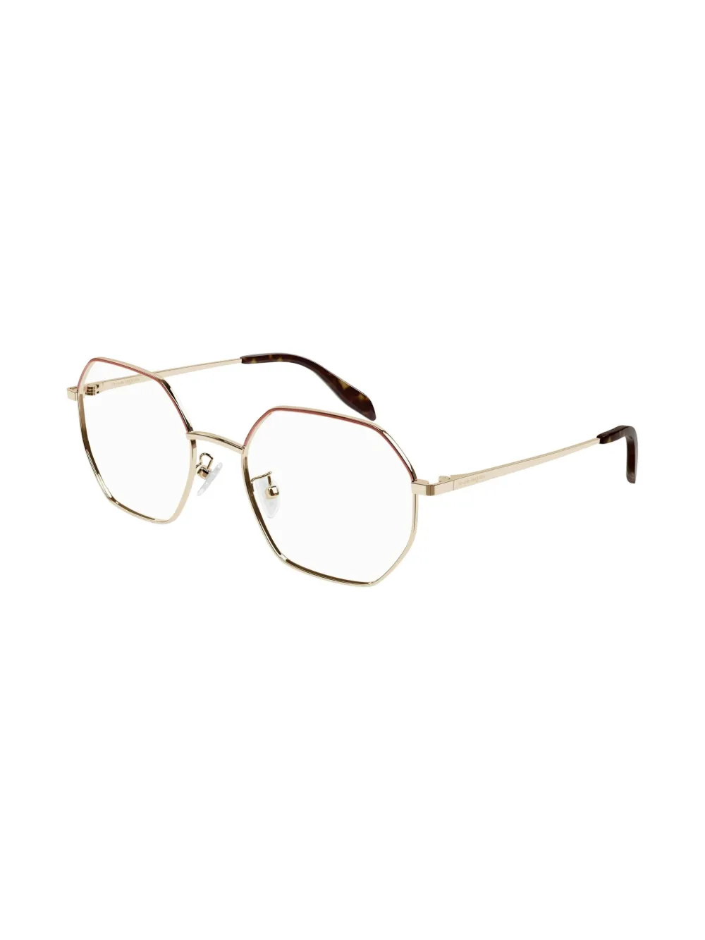 Alexander McQueen Eyewear Bril met geometrisch montuur - Goud