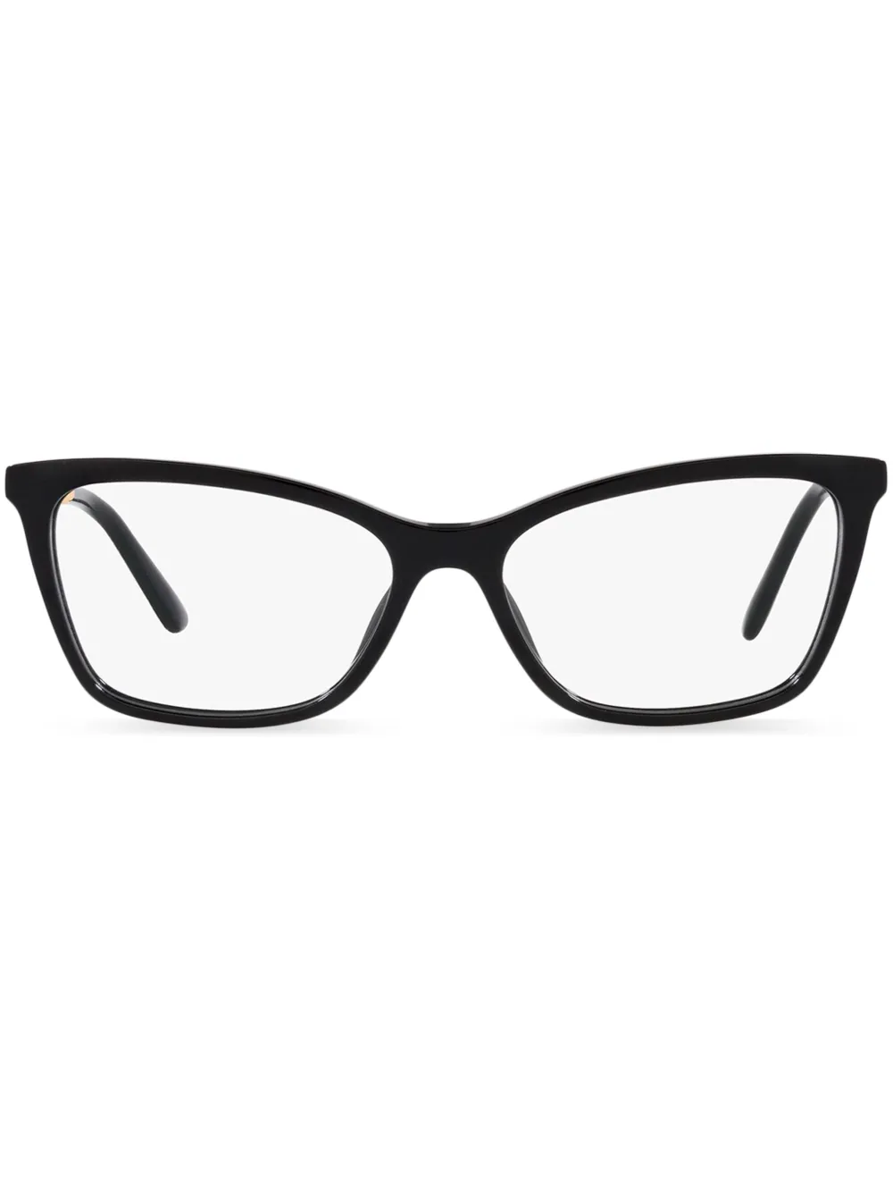 cat eye-frame glasses