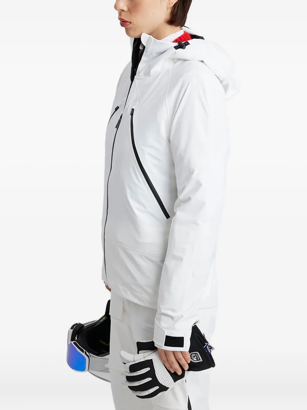 Aztech Mountain Hayden 3l Shell Hooded Ski Jacket In White