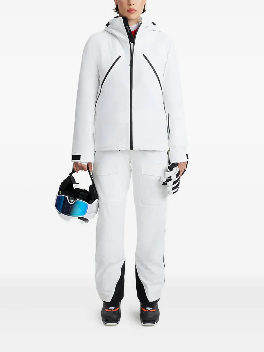 Aztech Mountain Hayden 3l Shell Hooded Ski Jacket In White