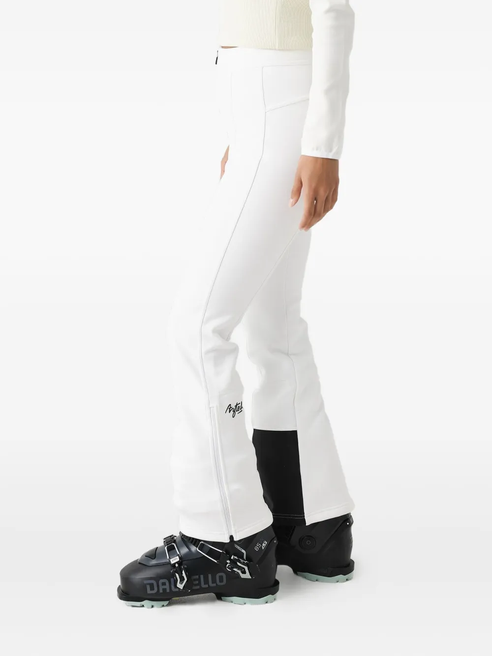 Aztech Mountain Bella Softshell High-waist Flared Ski Trousers In White