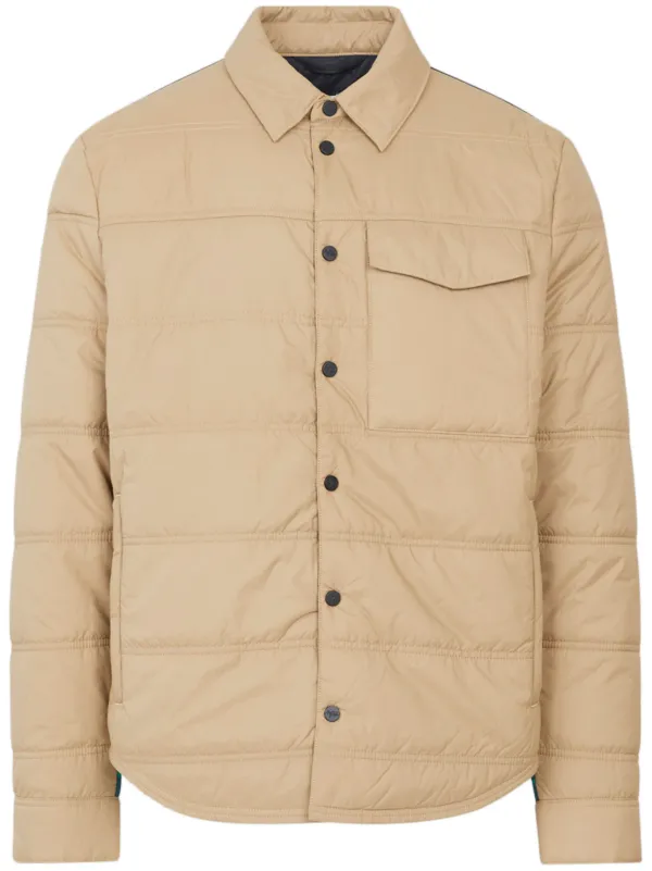 Aztech Mountain Loge Peak Quilted Shirt Jacket in Neutrals