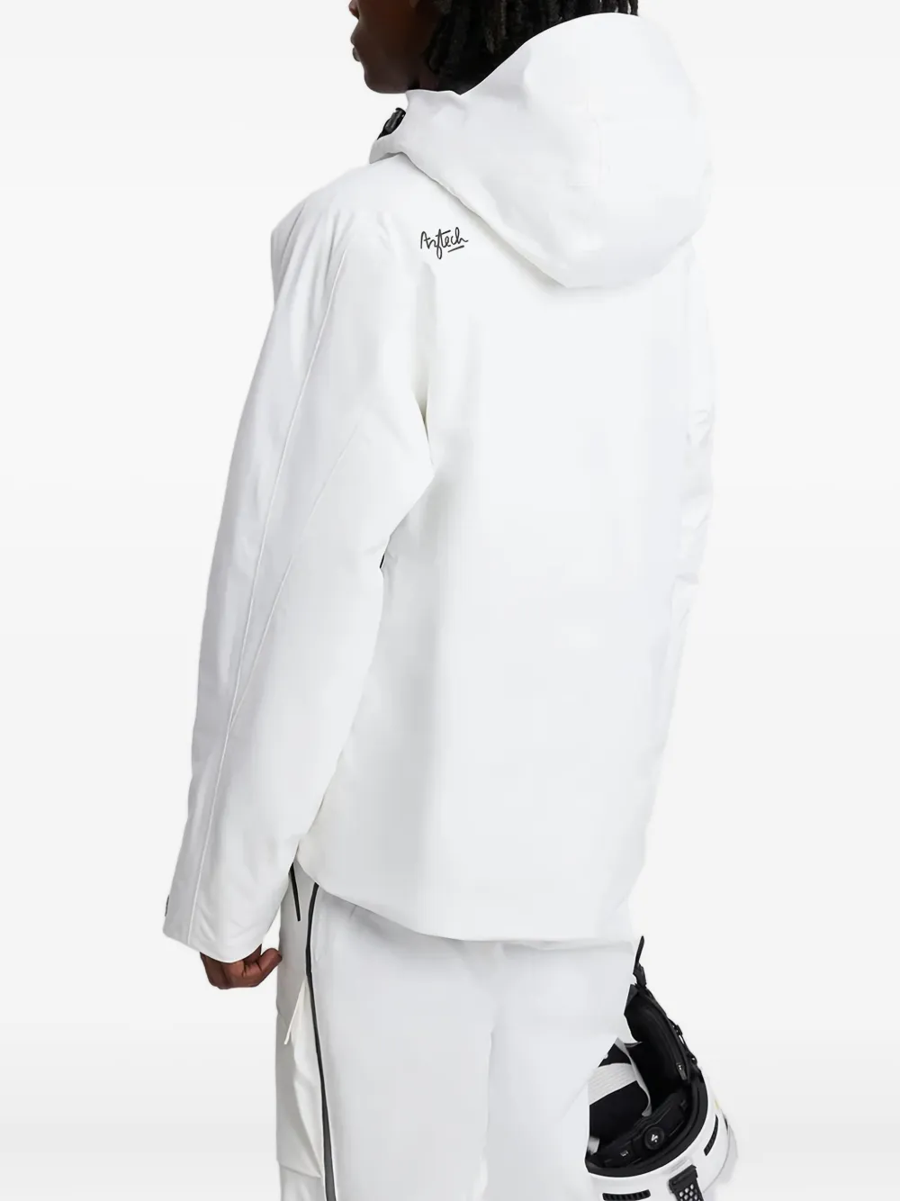 Aztech Mountain Hayden Insulated Hooded Ski Jacket In White