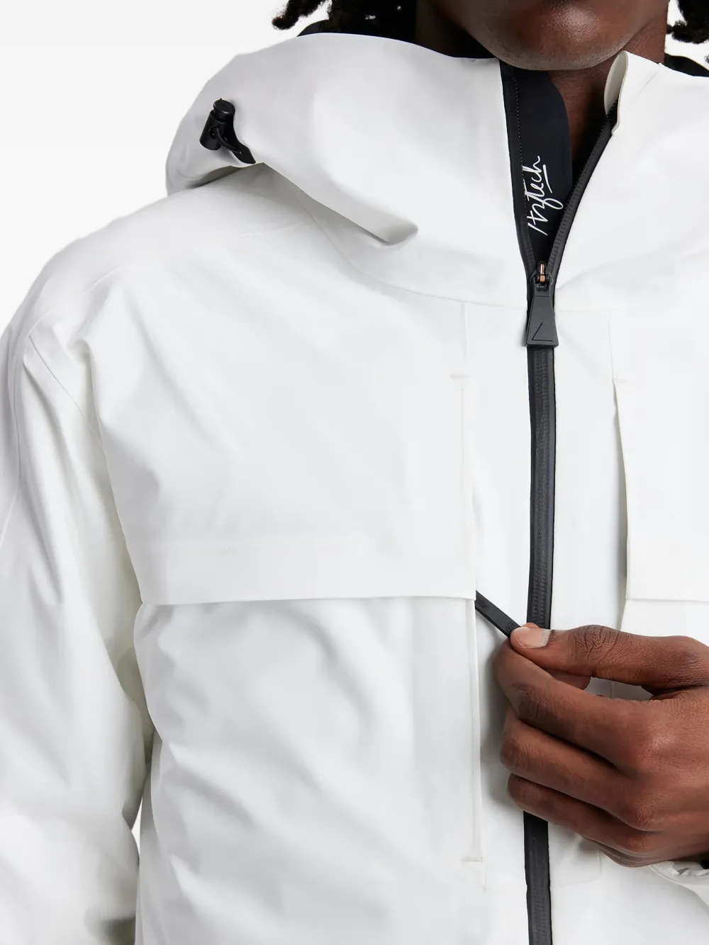 Aztech Mountain Hayden Insulated Hooded Ski Jacket In White