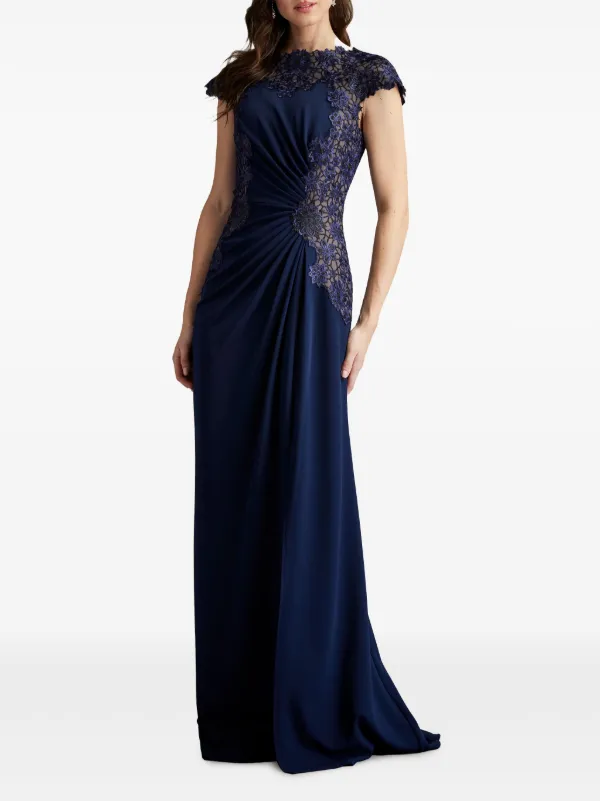 Tadashi Shoji Embroidered Illusion Gown Farfetch