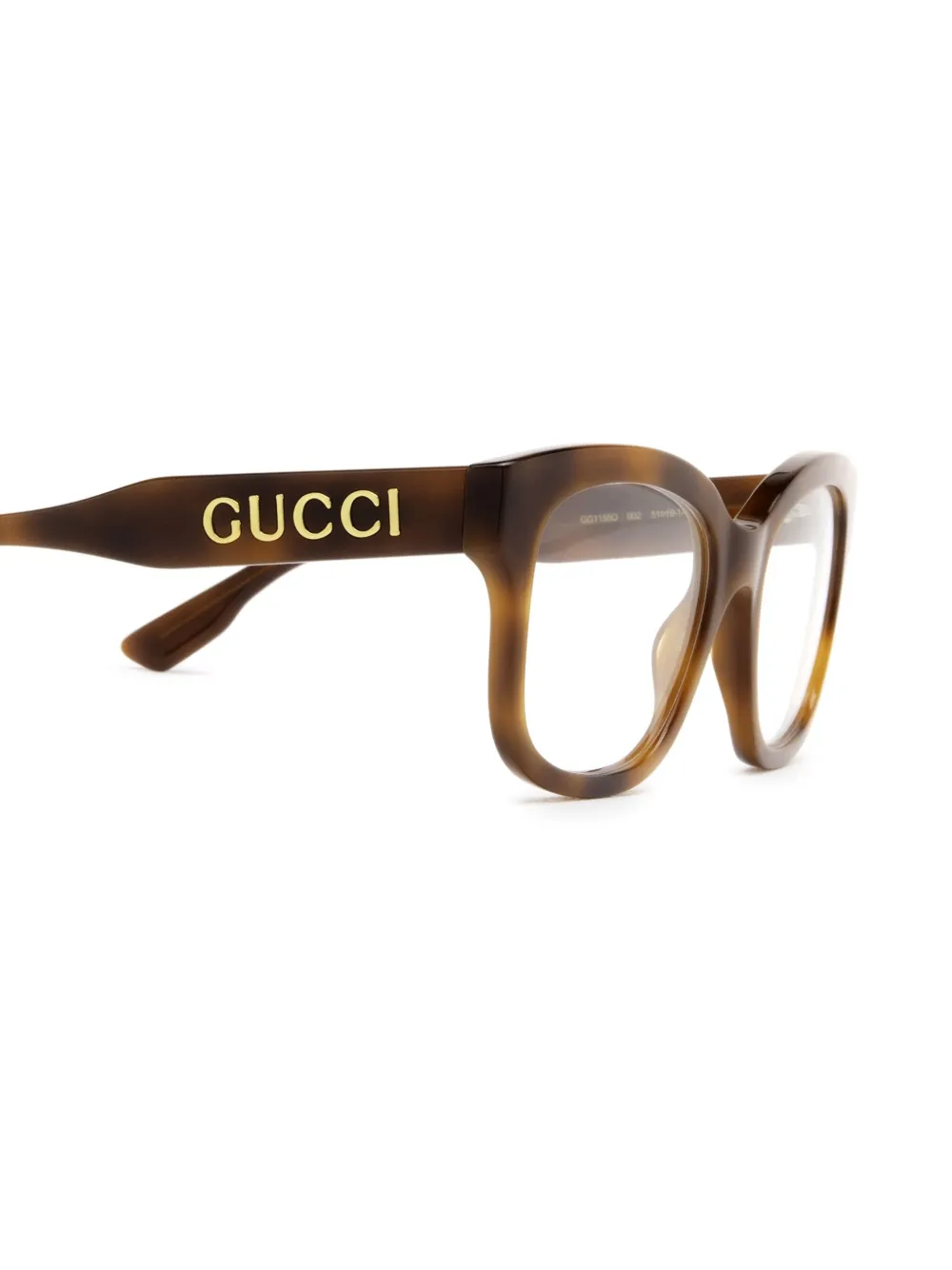 Gucci Eyewear Zonnebril met oversized montuur Bruin