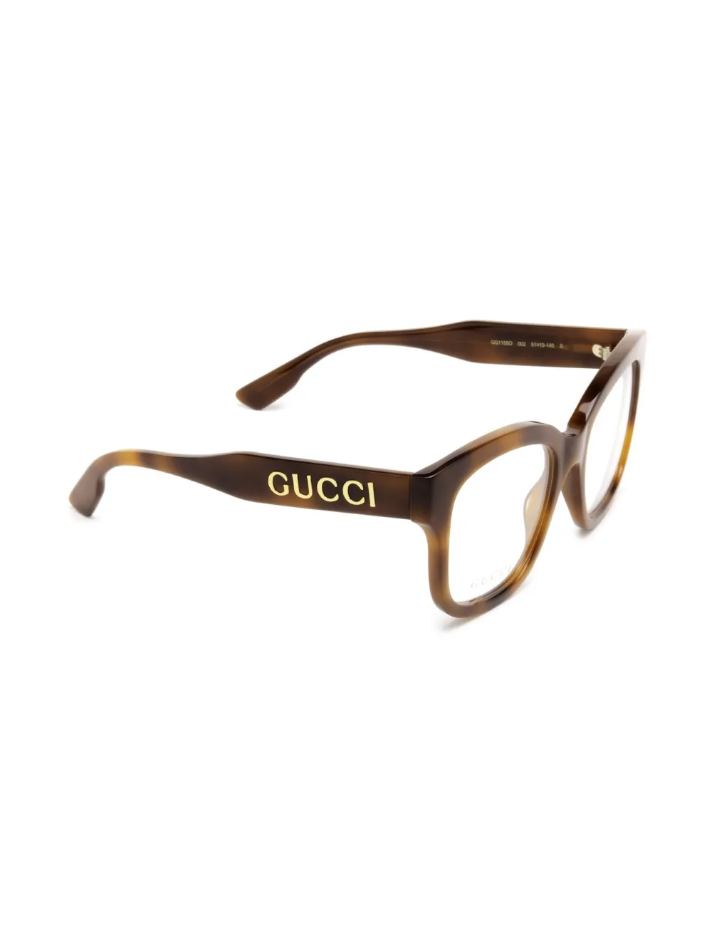 Gucci Eyewear Zonnebril met oversized montuur Bruin