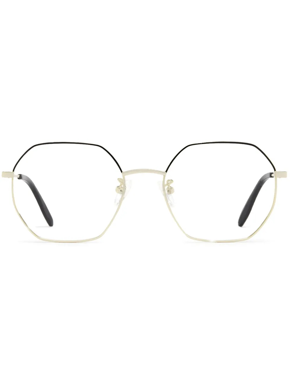 Alexander McQueen Eyewear Bril met geometrisch montuur Goud