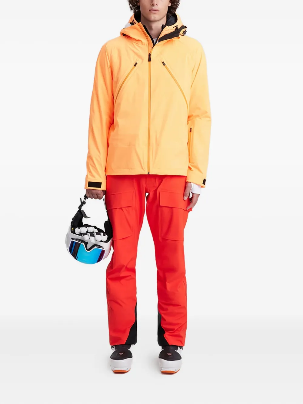 Aztech Mountain Hayden 3l Shell Hooded Shell Ski Jacket In Orange