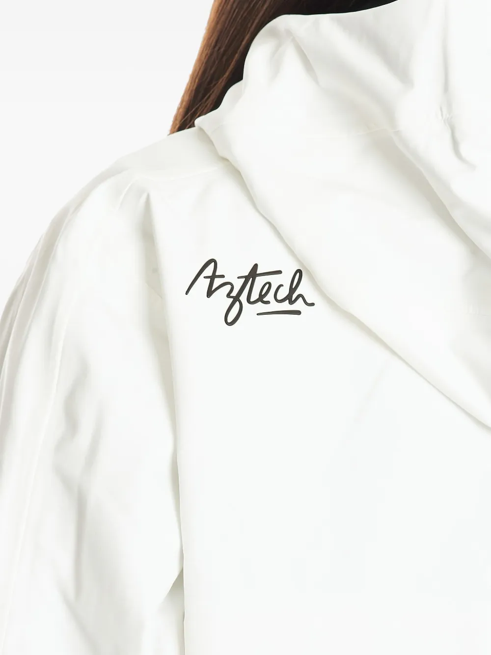 Aztech Mountain Hayden 3l Half-zip Kangaroo-pocket Jacket In White