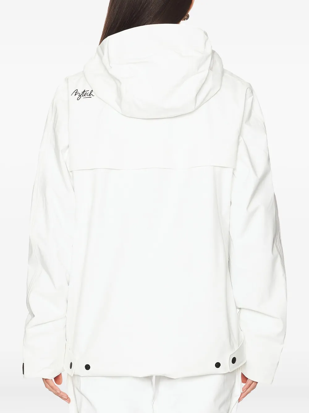 Aztech Mountain Hayden 3l Half-zip Kangaroo-pocket Jacket In White