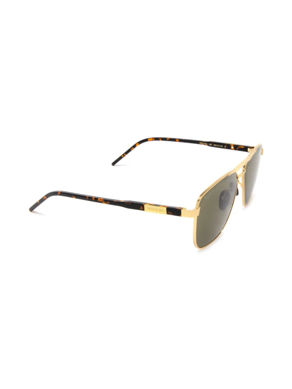 Gucci Eyewear Zonnebril met vierkant montuur - Goud