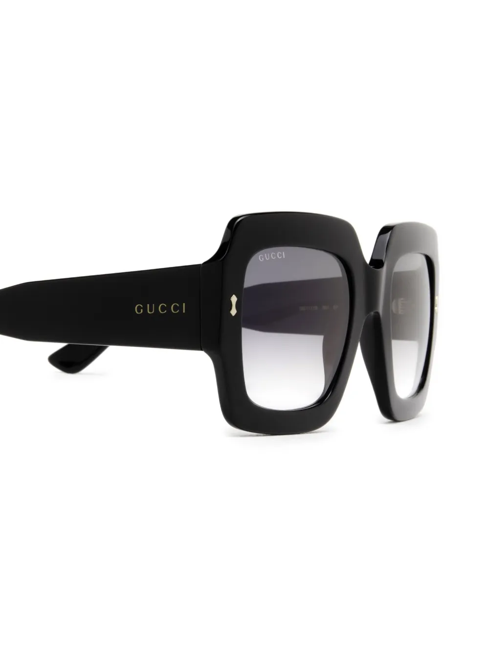 Gucci Eyewear Zonnebril met oversized montuur Zwart