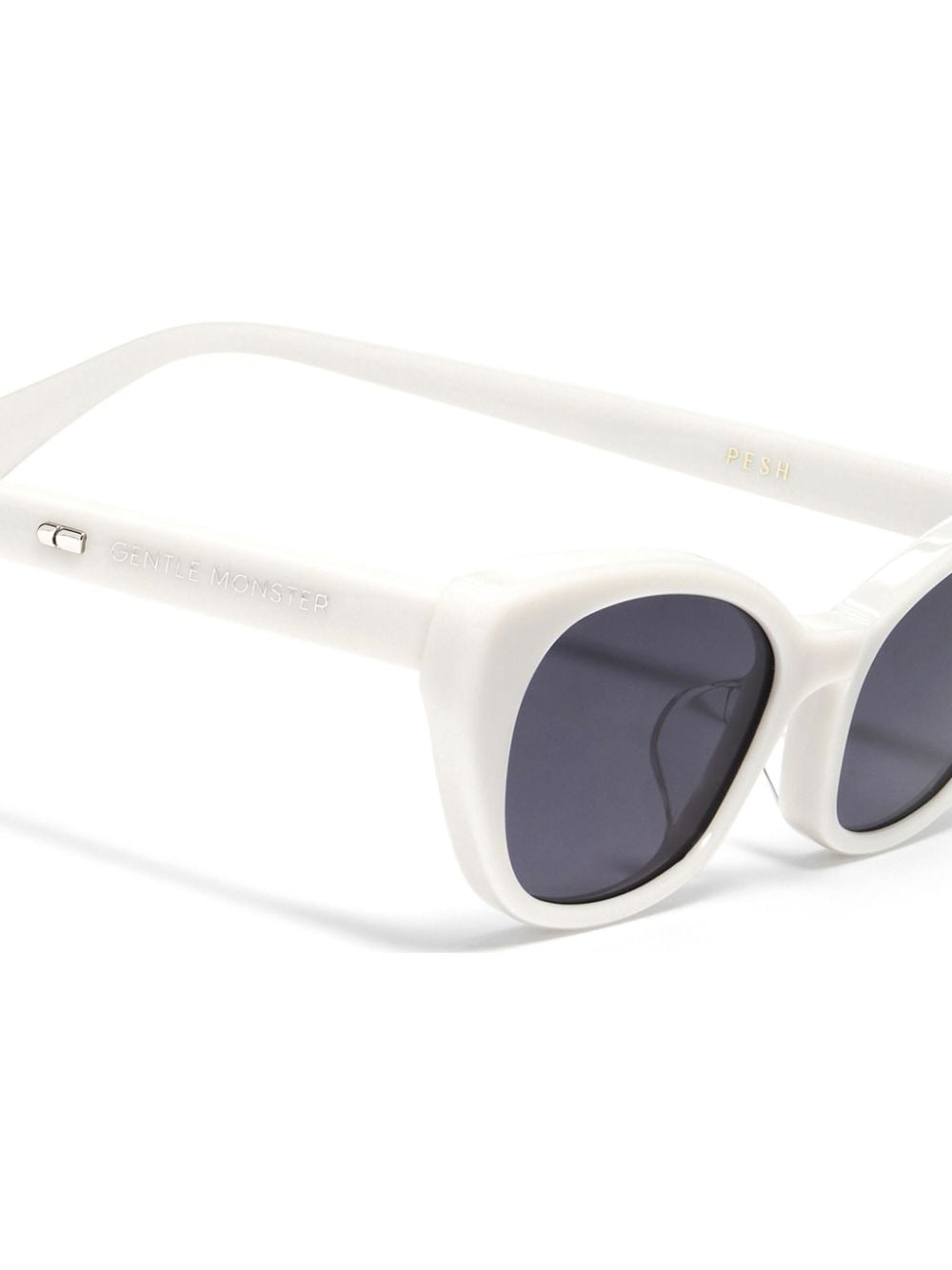 Shop Gentle Monster Pesh Sunglasses In White