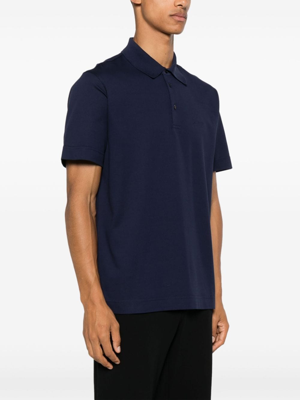 Shop Givenchy Logo-embroidered Polo Shirt In Blue