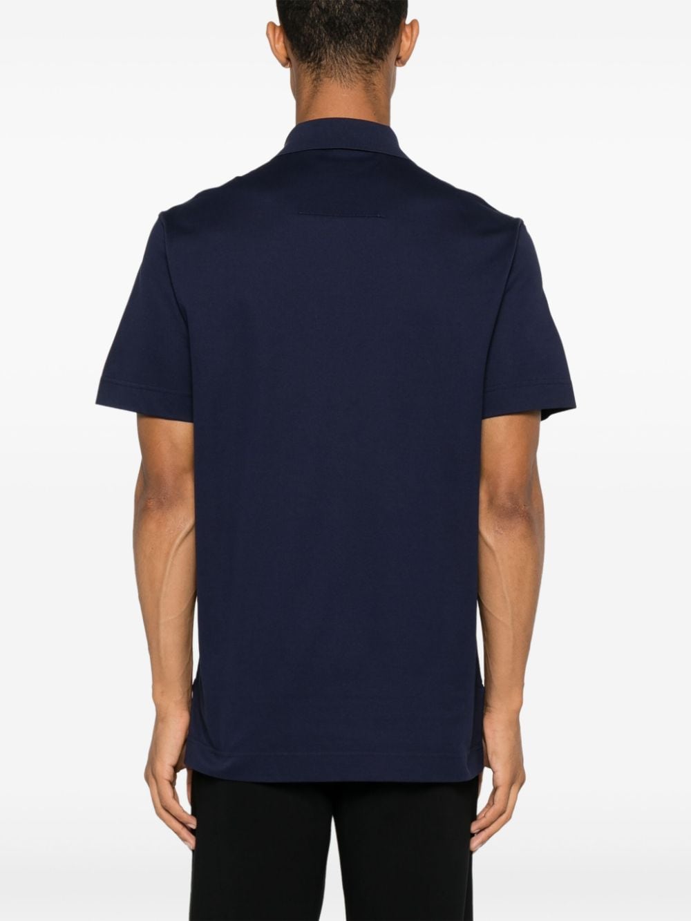 Shop Givenchy Logo-embroidered Polo Shirt In Blue