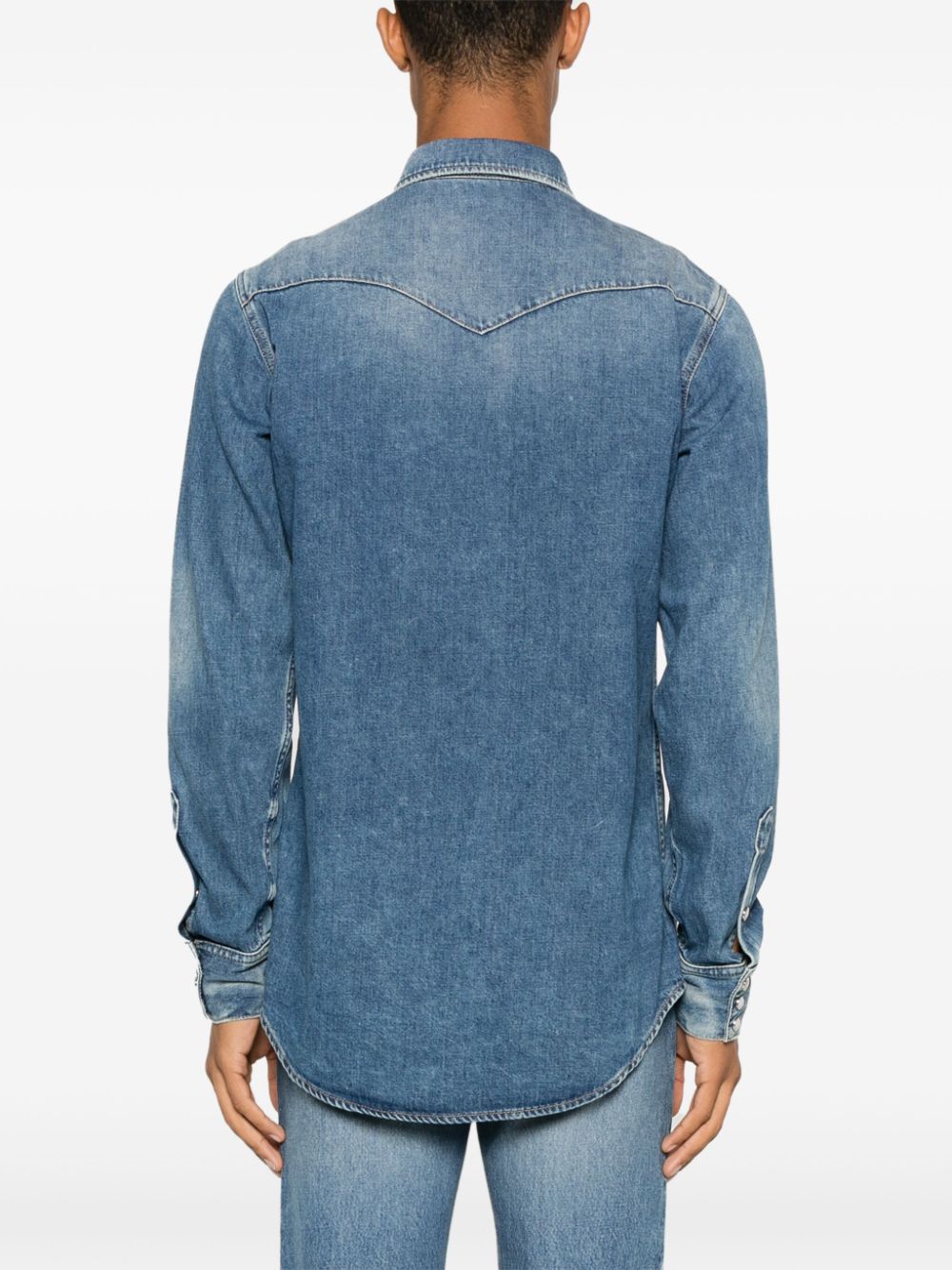 Shop Givenchy Logo-embroidered Shirt In Blue