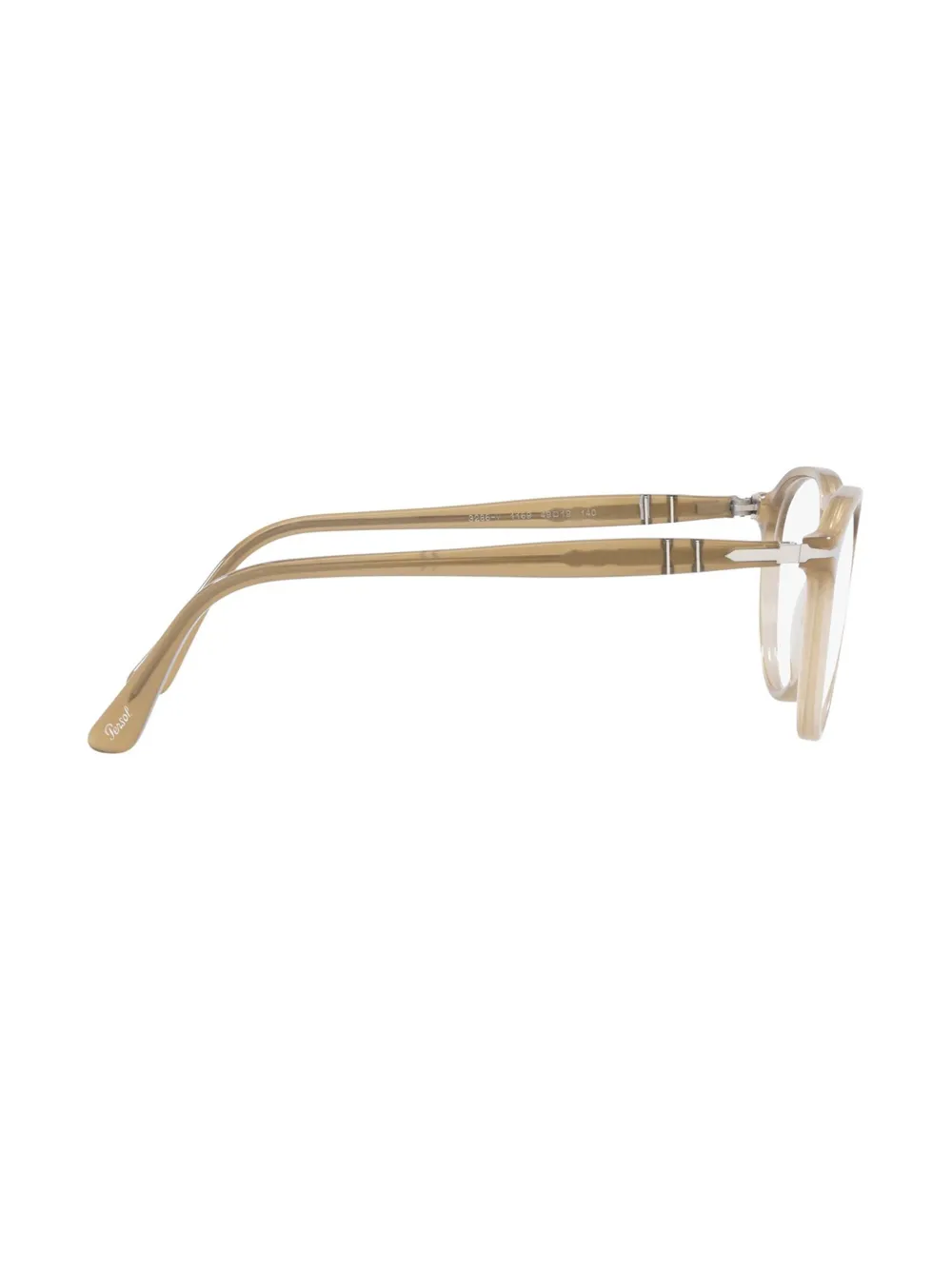 Persol Bril met rond montuur Beige