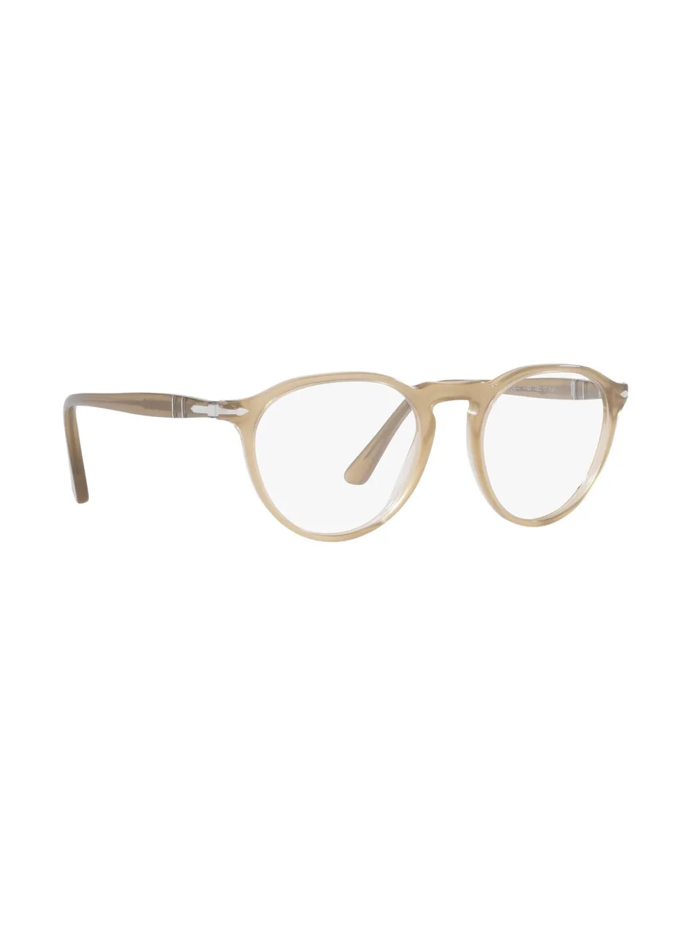 Persol Bril met rond montuur - Beige