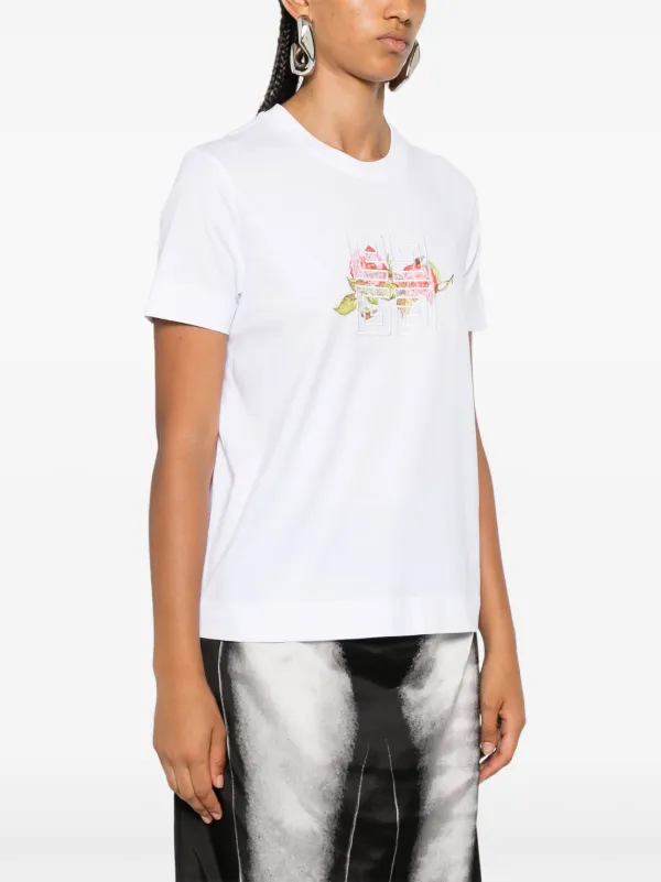 Givenchy 4G Lace Cotton T-shirt | White | FARFETCH BN