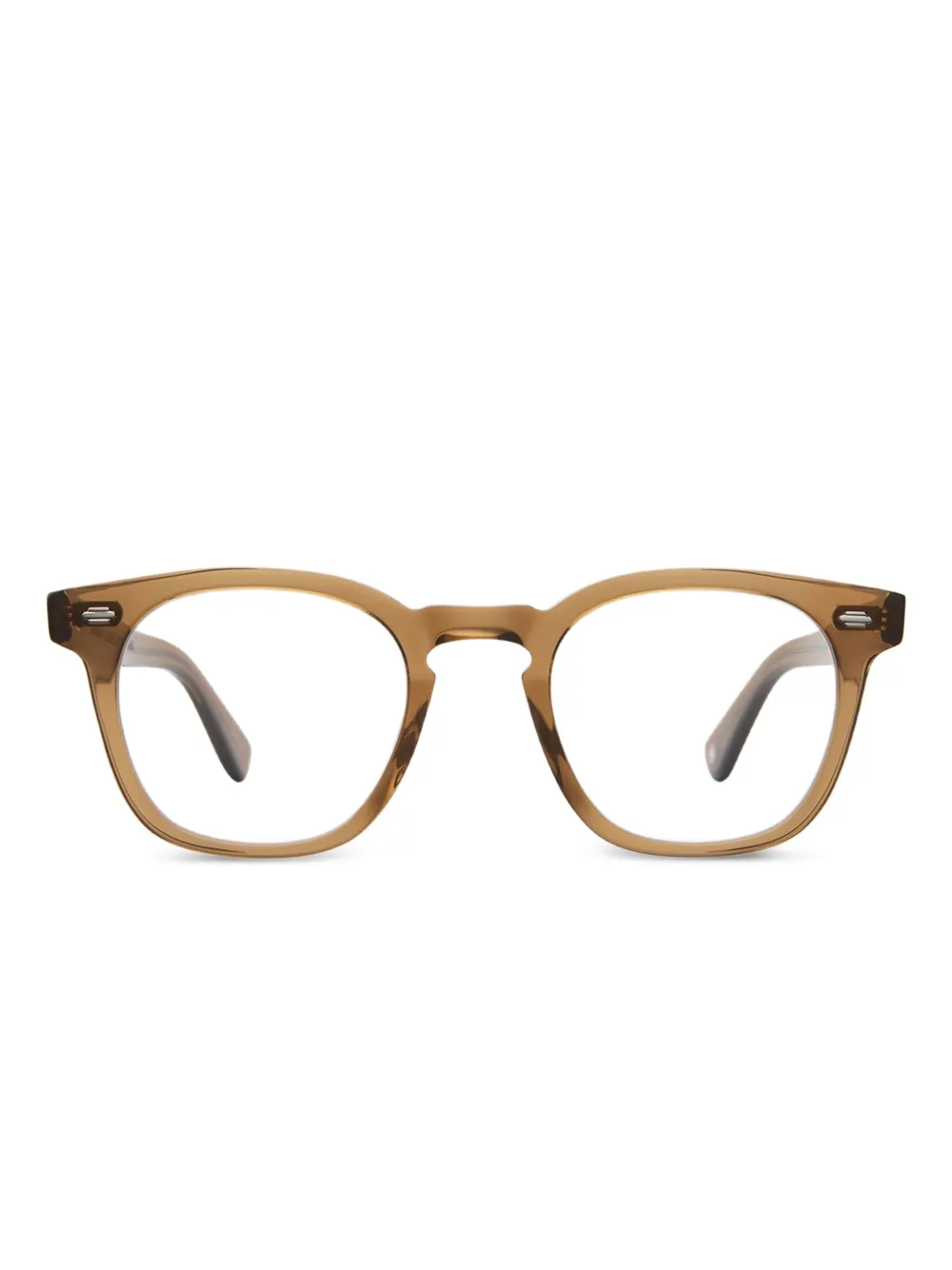 Garrett Leight Byrne bril met rond montuur Bruin