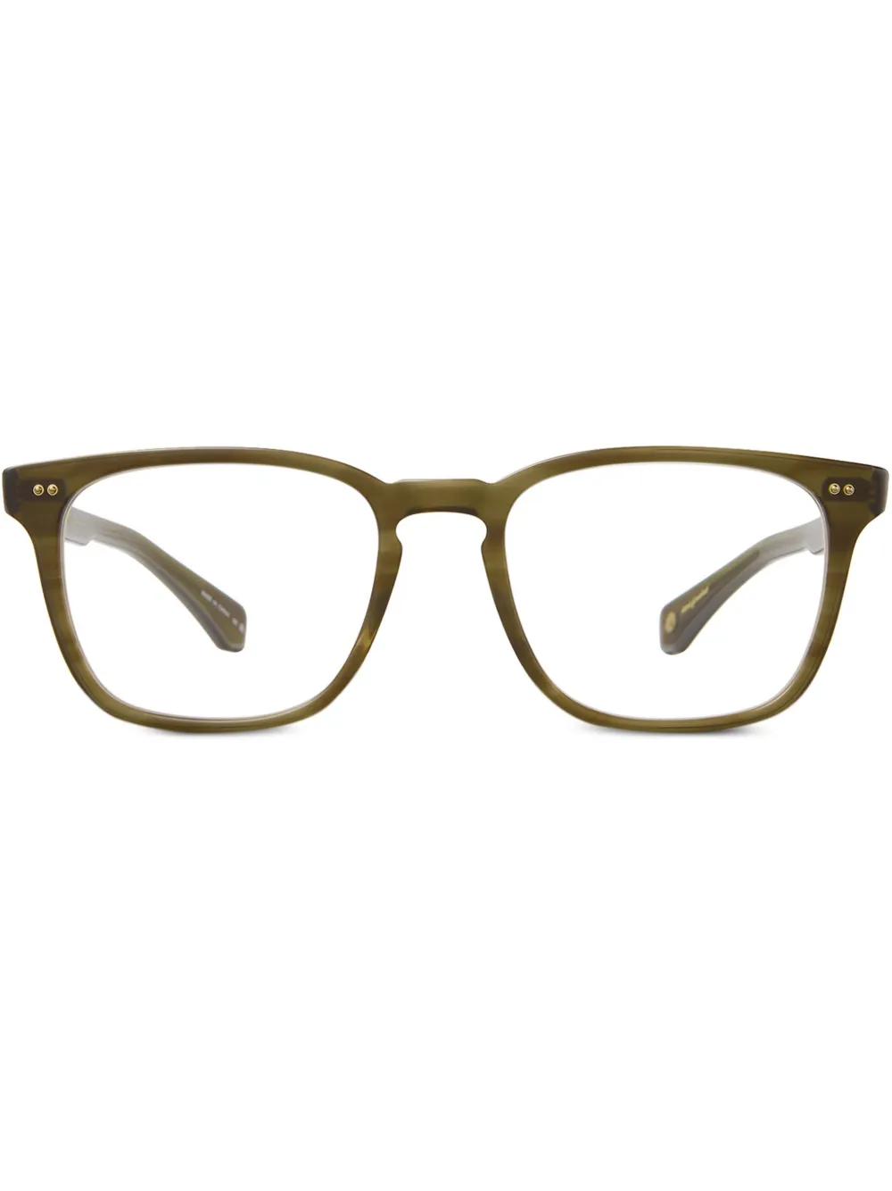 Garrett Leight square-frame glasses | Green | Image 1