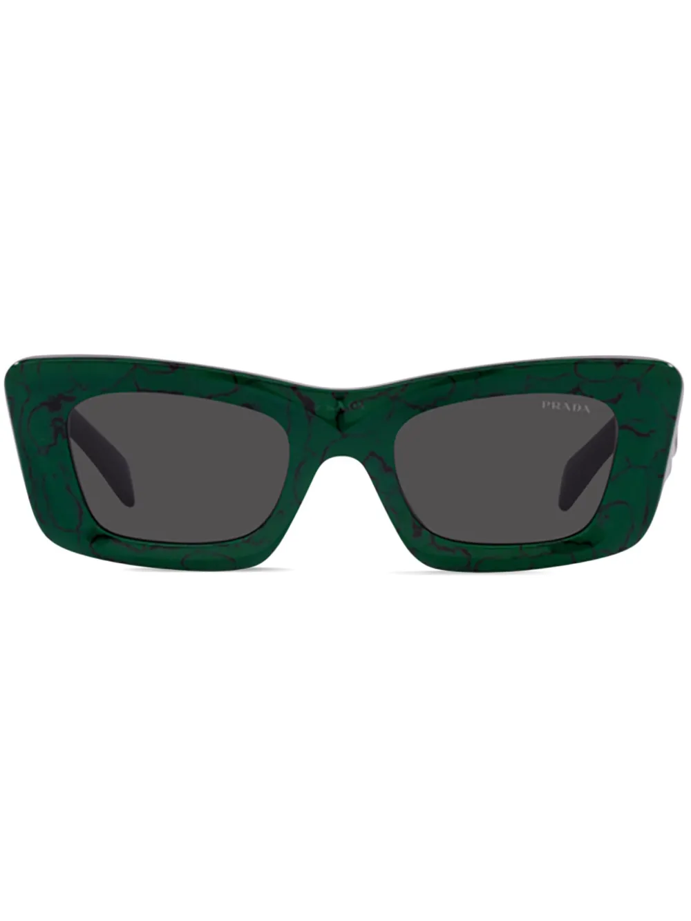 Prada Eyewear Occhiali da sole rettangolari - Verde