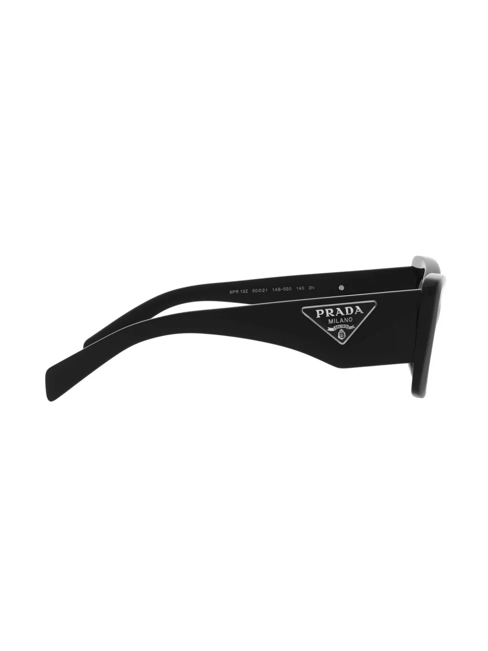 Prada Eyewear Zonnebril met rechthoekig montuur en logo Zwart