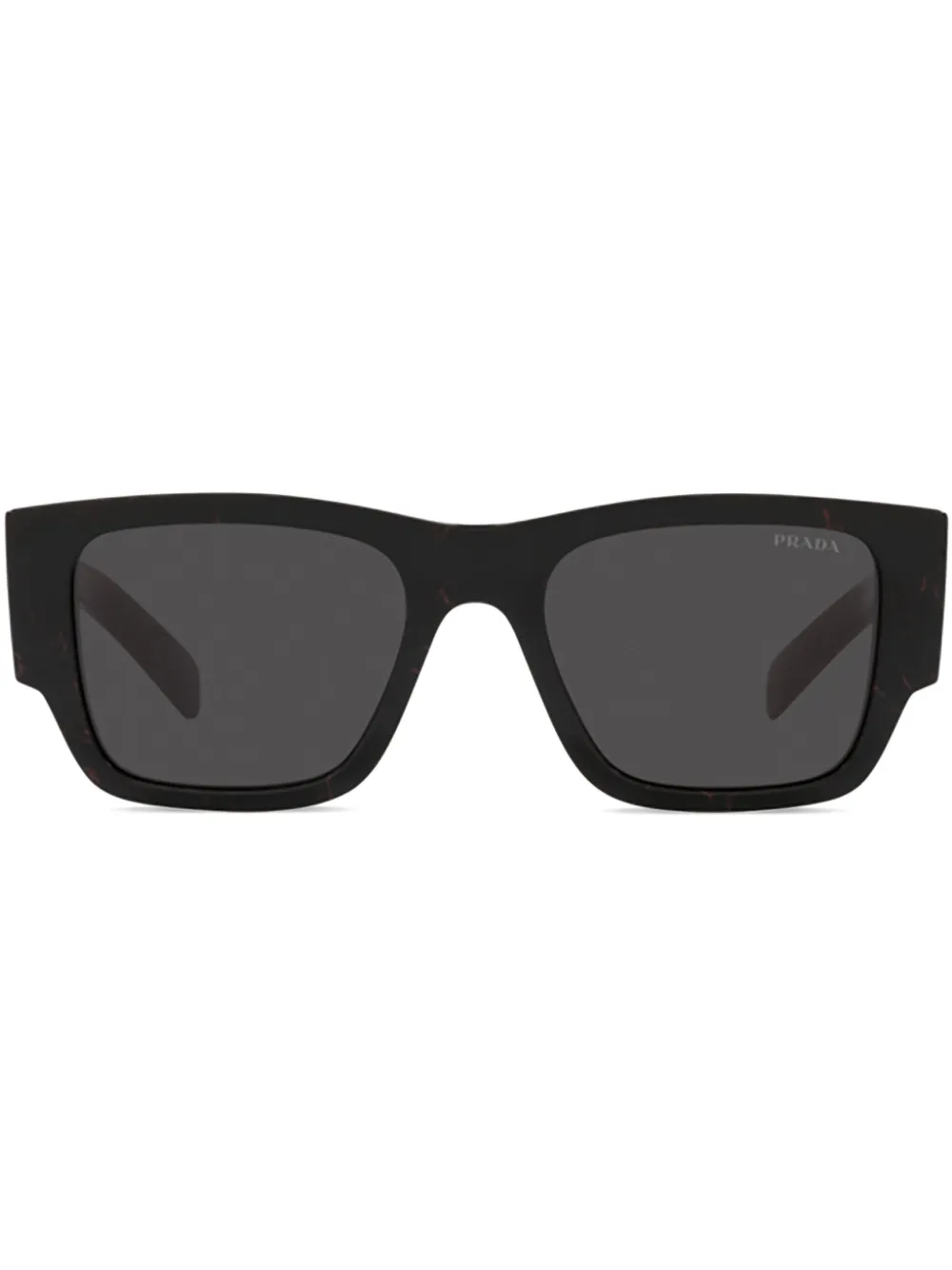 Prada Eyewear Zonnebril met logo en vierkant montuur Zwart
