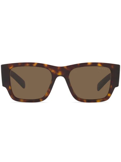 Prada Eyewear lentes de sol con armazón cuadrada estilo carey