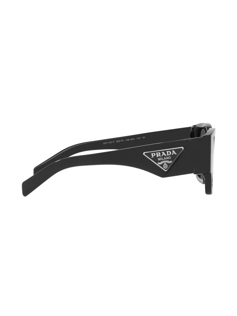 Prada Eyewear Zonnebril met logo en vierkant montuur Zwart