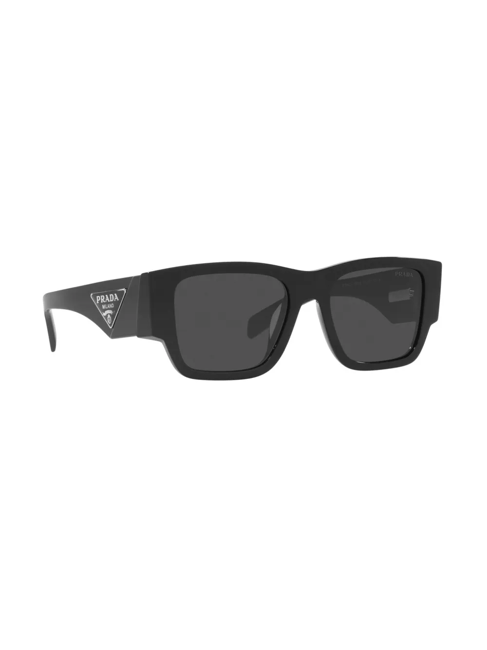 Prada Eyewear Zonnebril met logo en vierkant montuur Zwart