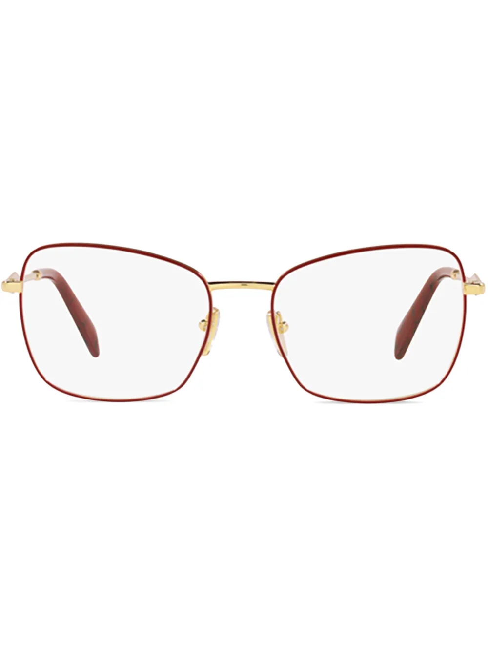 Prada Eyewear Brille mit eckigem Gestell - Rot