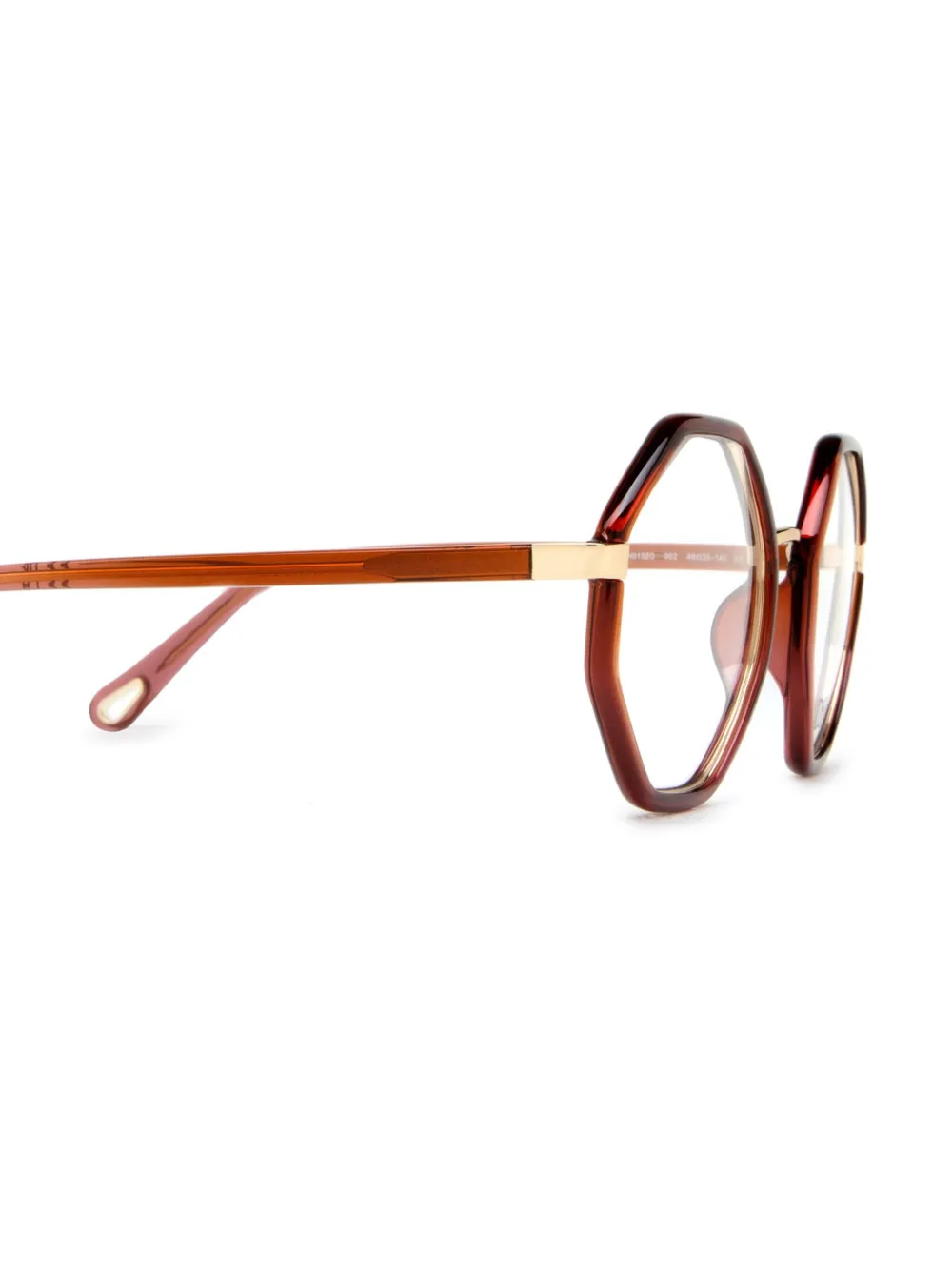 Chloé Eyewear Bril met geometrisch montuur Rood
