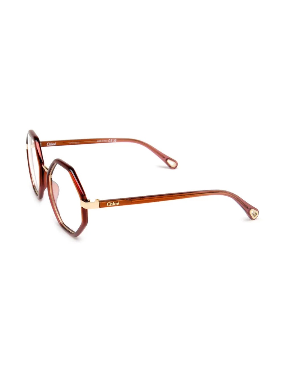 Chloé Eyewear Bril met geometrisch montuur Rood