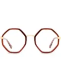Chloé Eyewear geometric frame glasses - Red