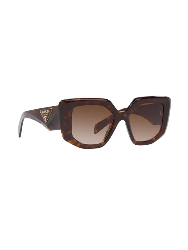 希少 黒入荷！ Eyewear Prada トータスシェル ブラウン | スクエアサングラス 小物